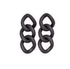 EARRING OASIS SMALL MATT BLACK | BLACK