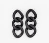 EARRING OASIS SMALL MATT BLACK | BLACK