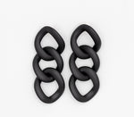 EARRING OASIS SMALL MATT BLACK | BLACK