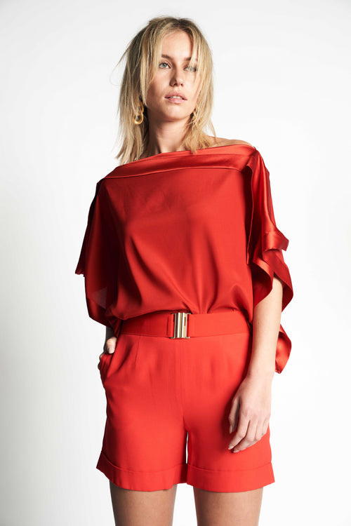 ELASTIC WAIST BELT | BRIGHT RED