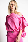 DAKOTA SILK TOP | FUCHSIA