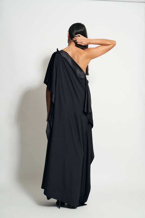 FRIEDA SILK DRESS | BLACK