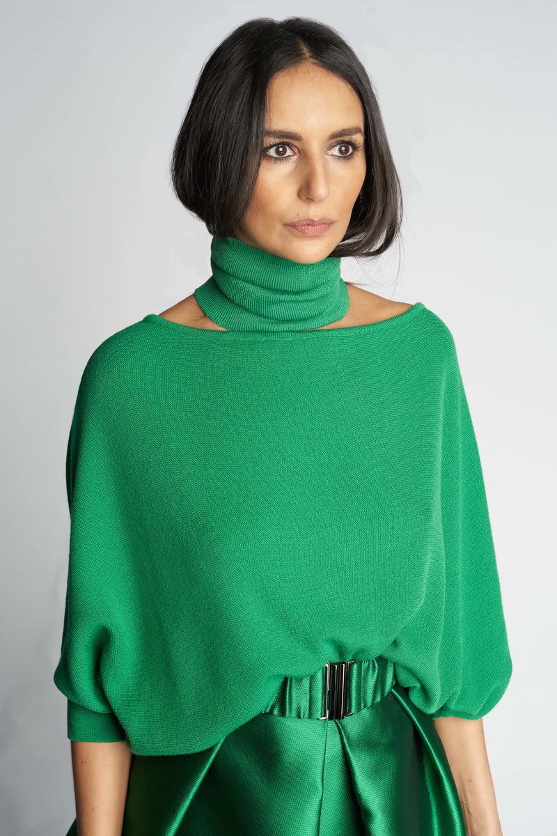 BO MERINO WOOL PULL XO | GREEN