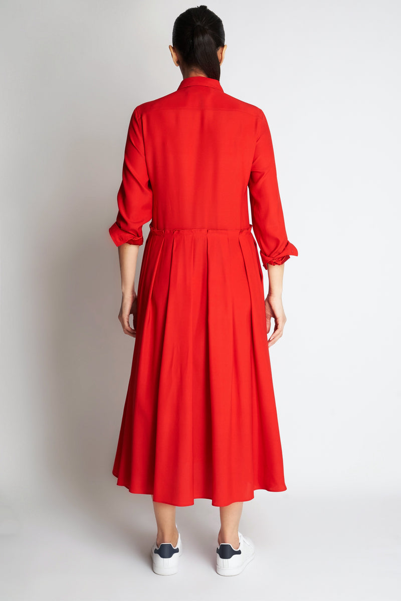 NANA SILK DRESS XO | RED