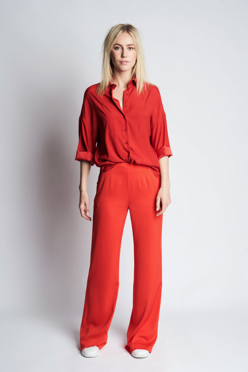 PANTS SILKY | BRIGHT RED