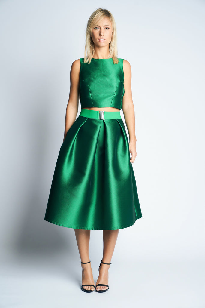 SAAR SKIRT STRUCTURE | GREEN