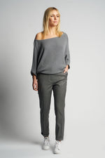 CHINO COOL WOOL PANTS XO | GREY MELANGE