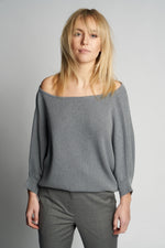 BO MERINO WOOL PULL XO | GREY MELANGE